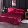 Luxury Solid Color Satin Bed Sheet Set Soft And Silky 9