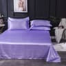 Luxury Solid Color Satin Bed Sheet Set Soft And Silky 17