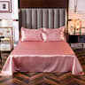 Luxury Solid Color Satin Bed Sheet Set Soft And Silky 18