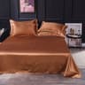 Luxury Solid Color Satin Bed Sheet Set Soft And Silky 10