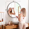 30 Inch Gold Round Metal Framed Wall Mirror 10