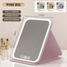 Rechargeable Dimmable LED Cosmetic Folding Makeup Mirror 10