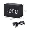 LED Wooden Digital Alarm Clock With Voice Control 6