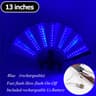 LED Neon Folding Rave Hand Fan Party Light 22