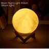 3D Printed Moon LED Night Light With Stand 6