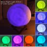 3D Printed Moon LED Night Light With Stand 8