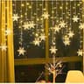 LED Snowflake Curtain String Lights For Christmas And Party Decor 7