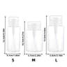 Transparent Push Down Pump Dispenser Refillable Cosmetic Bottle Set 19