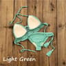 Womens Crochet Bikini Set With Tassel Crop Top And Shorts 7