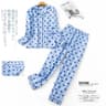 Women Warm Cartoon Pajama Set Long Sleeve Winter Sleepwear 9