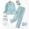 Women Warm Cartoon Pajama Set Long Sleeve Winter Sleepwear 20