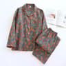 Women Cotton Crepe Pajama Set With Floral Leaf Print 5