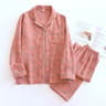 Women Cotton Crepe Pajama Set With Floral Leaf Print 14