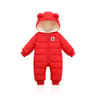 Baby Hooded Winter Romper With Cartoon Design And Velvet Lining 2