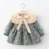 Girls Long Sleeve Printed Princess Dress For Spring And Autumn 1