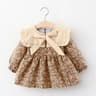 Girls Long Sleeve Printed Princess Dress For Spring And Autumn 2