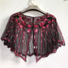 Women Vintage Beaded Sequin Flapper Shawl Cape 20