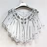 Women Vintage Beaded Sequin Flapper Shawl Cape 17