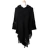 Women Bohemian Diagonal Stripe Poncho With Tassel Fringe 3