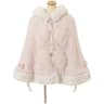 Women Hooded Double Layer Knitted Cape With Large Ribbon 8