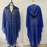 Women Thin Hooded Cape With Sparkling Party Details 13