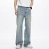 KSTUN Mens Loose Fit Light Blue Flared Bootcut Jeans 6