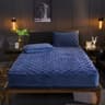 Soft Crystal Velvet Quilted Fitted Mattress Cover For Cozy Bedding 8