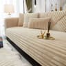 Soft Rabbit Plush Quilted Sofa Cover For Cozy Winter Seating 10