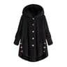 CosyHood Wool Blend Hooded Womens Coat Warm Autumn Winter Solid Colour Plush Jacket 2