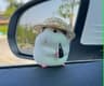 Hammy StrawHat Dashboard Buddy  Adorable Hamster Car Ornament For Your Ride 3