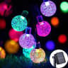 Luminous Glow Solar Crystal Globe String Lights  Outdoor 60 LED 8Mode Solar Patio  Garden Decor 9