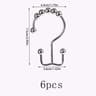 Premium DoubleSided Shower Curtain Hooks  SmoothGlide Metal Rings For Easy Bathroom Curtain Hanging 6