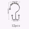 Premium DoubleSided Shower Curtain Hooks  SmoothGlide Metal Rings For Easy Bathroom Curtain Hanging 7