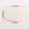 SilkWeave Round Cotton Cup Mat  12 Cm Stylish Tabletop Coaster  HeatProtection Pot Holder 12