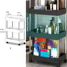 SlimSpace 34Tier Rolling Storage Cart Slim SlideOut Organizer Rack For Kitchen  Bathroom 12