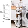 SlimSpace 34Tier Rolling Storage Cart Slim SlideOut Organizer Rack For Kitchen  Bathroom 7