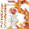 Rustic Autumn Maple Leaf Garland  Artificial Maple Vine For Home Wedding  Seasonal Decor 4