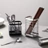 Stainless Steel Hanging Kitchen Cutlery Organizer Rack 0
