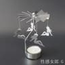 Rotating Metal Carousel TeaLight Candle Holder  Festive Spinning Xmas Centerpiece 7