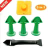 Premium 5Piece Caulking Nozzle  Finishing Spatula Kit  Smooth Sealant  Grout Tool 7