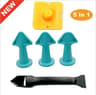 Premium 5Piece Caulking Nozzle  Finishing Spatula Kit  Smooth Sealant  Grout Tool 8