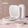 Portable LED Makeup Mirror  DoubleSided Adjustable Color 3x Magnification USB Charging 7