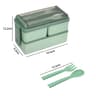 Premium DoubleLayer Portable Lunch Box Bento Set With Fork  Spoon  MicrowaveReady Kids  Family Food 7
