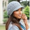 Retro Winter Knit Beanie With Brim For Women  Warm Ski Run  Outdoor Cap 8