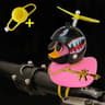 Yellow Rubber Duck Car Ornament With Helmet Propeller  Fun Dashboard Duck Decoration  Squeeze Toy 10