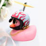 Helmeted Yellow Duck Bike Ornament  Cute Bike Duck Accessory For Cycling  Motorbike Decor 13
