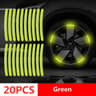 Reflective Car Wheel Hub  Door Edge Safety Warning Tape Strips 1