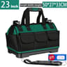 23Inch HeavyDuty Waterproof Tool Bag  Large Capacity Electrician  Tradesman Organizer 9