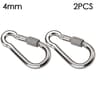 Stainless Steel Quick Link Screw Lock Carabiner M4M12  Spring Snap Hook For Camping Travel  Rigging 6