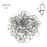 100Piece Stainless Steel Fishing Swivel Snap Set With Fast Lock Split Rings  Barrel Connectors 16